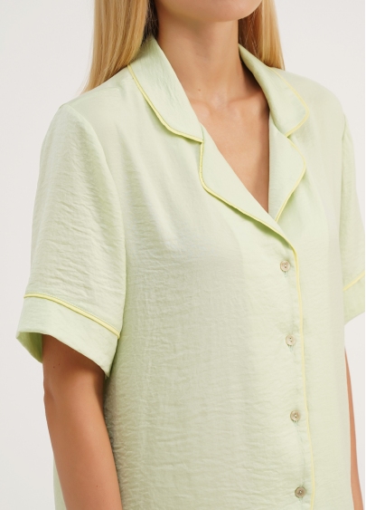 Піжама з шовку сорочка і шорти FLORENCE 6404/050 pistachio (зелений)