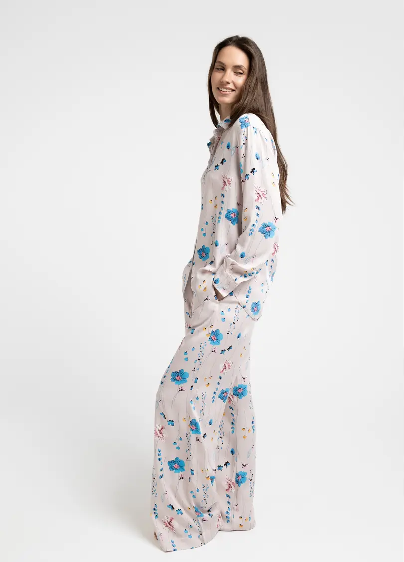Пижама в цветы FLOSSED IN FLOWERS, розовая