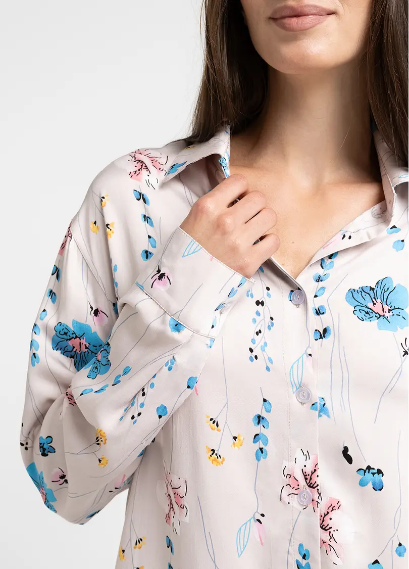 Пижама в цветы FLOSSED IN FLOWERS, розовая
