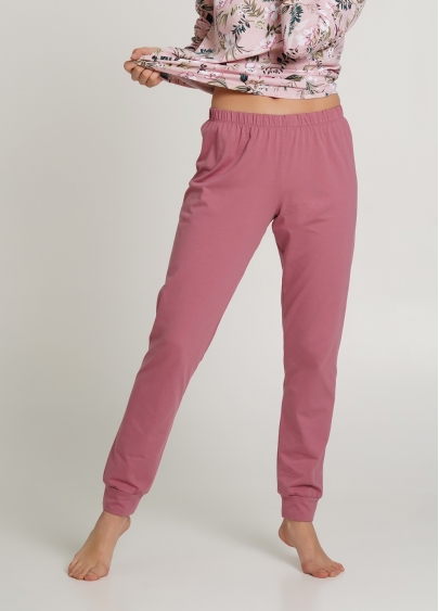 Пижама комплект со штанами на манжетах FLOW&FROG 5326/010 flower/pink (розовый)