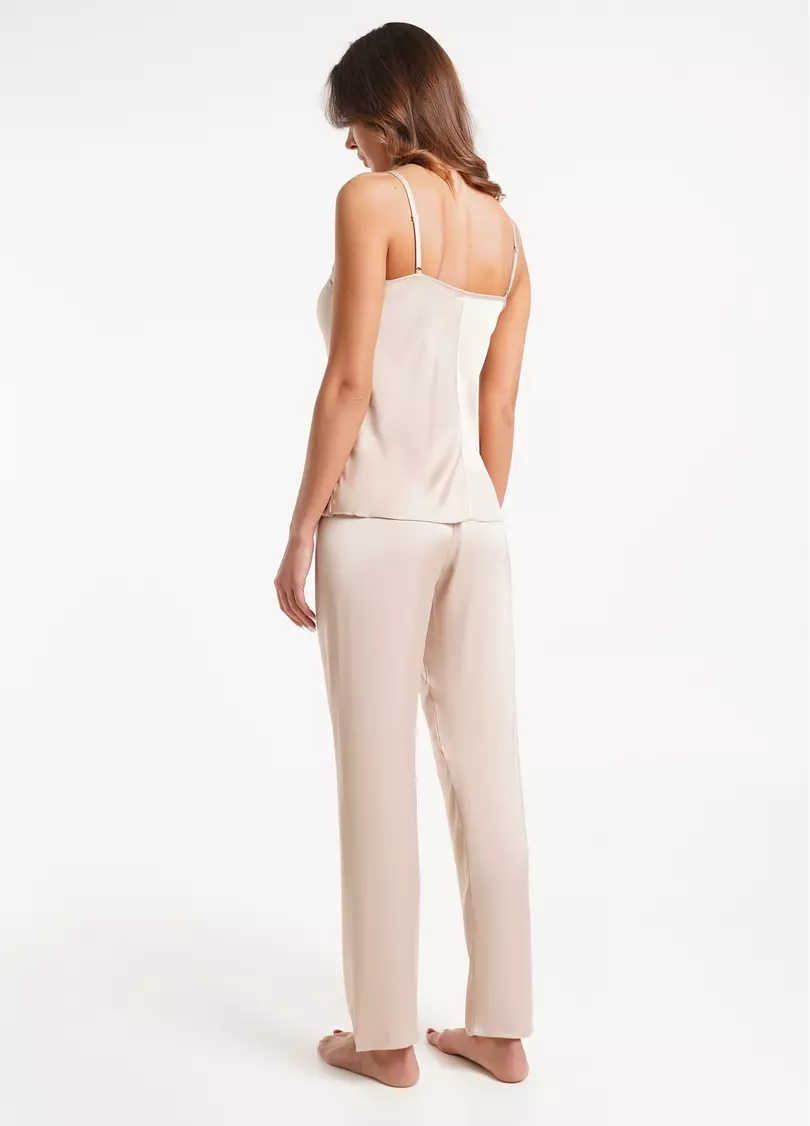 Шовкова піжама зі штанами HELENA 5003/051 beige (бежевий)