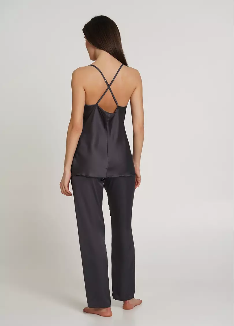 Шелковая пижама со штанами HELENA 5007/050 griffel (серый)