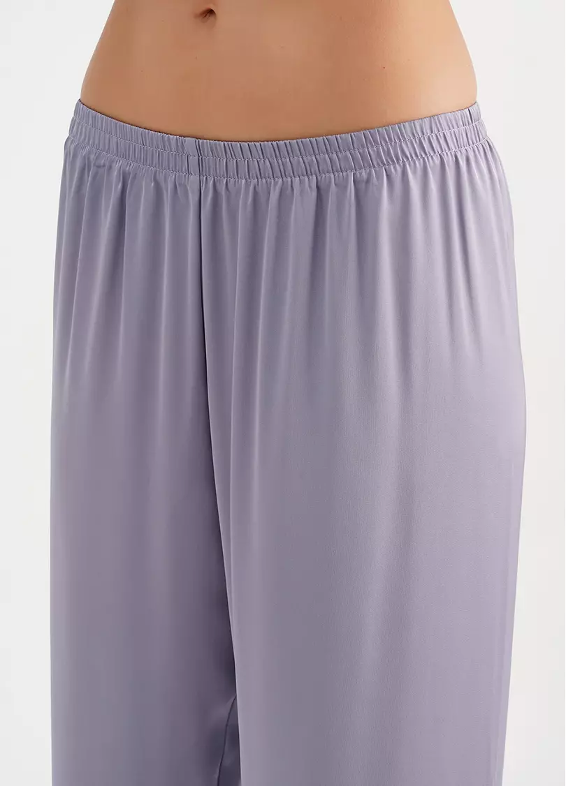 Шелковая пижама рубашка и брюки HELENA 5508/050 cool grey (серый)