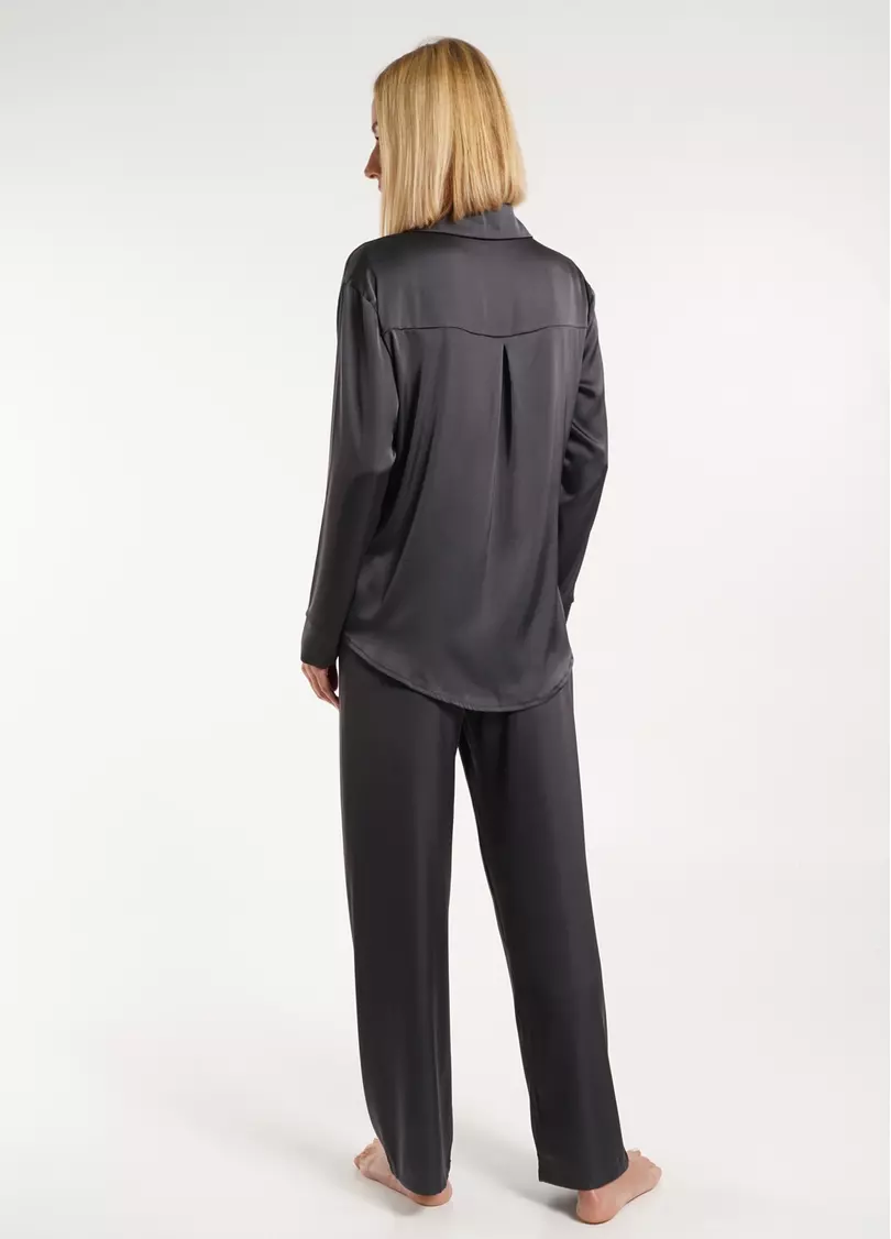 Шелковая пижама рубашка и брюки HELENA 5508/050 griffel (серый)