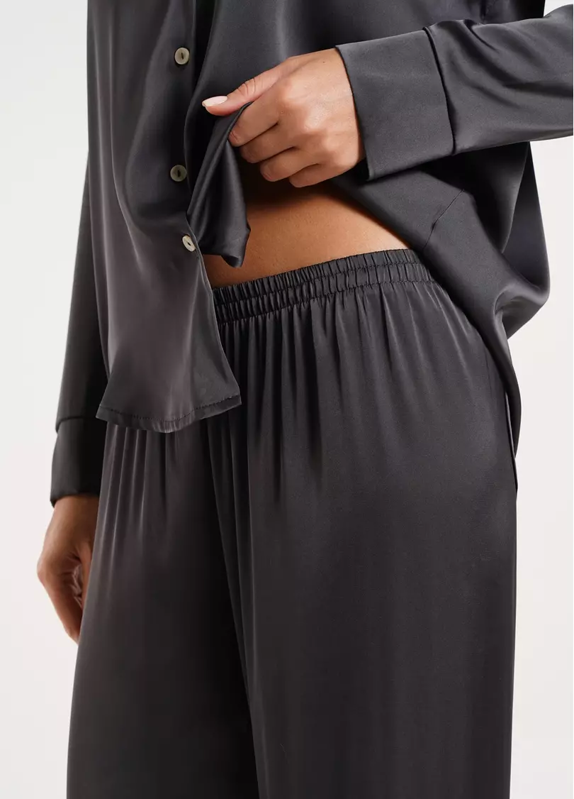 Шелковая пижама рубашка и брюки HELENA 5508/050 griffel (серый)