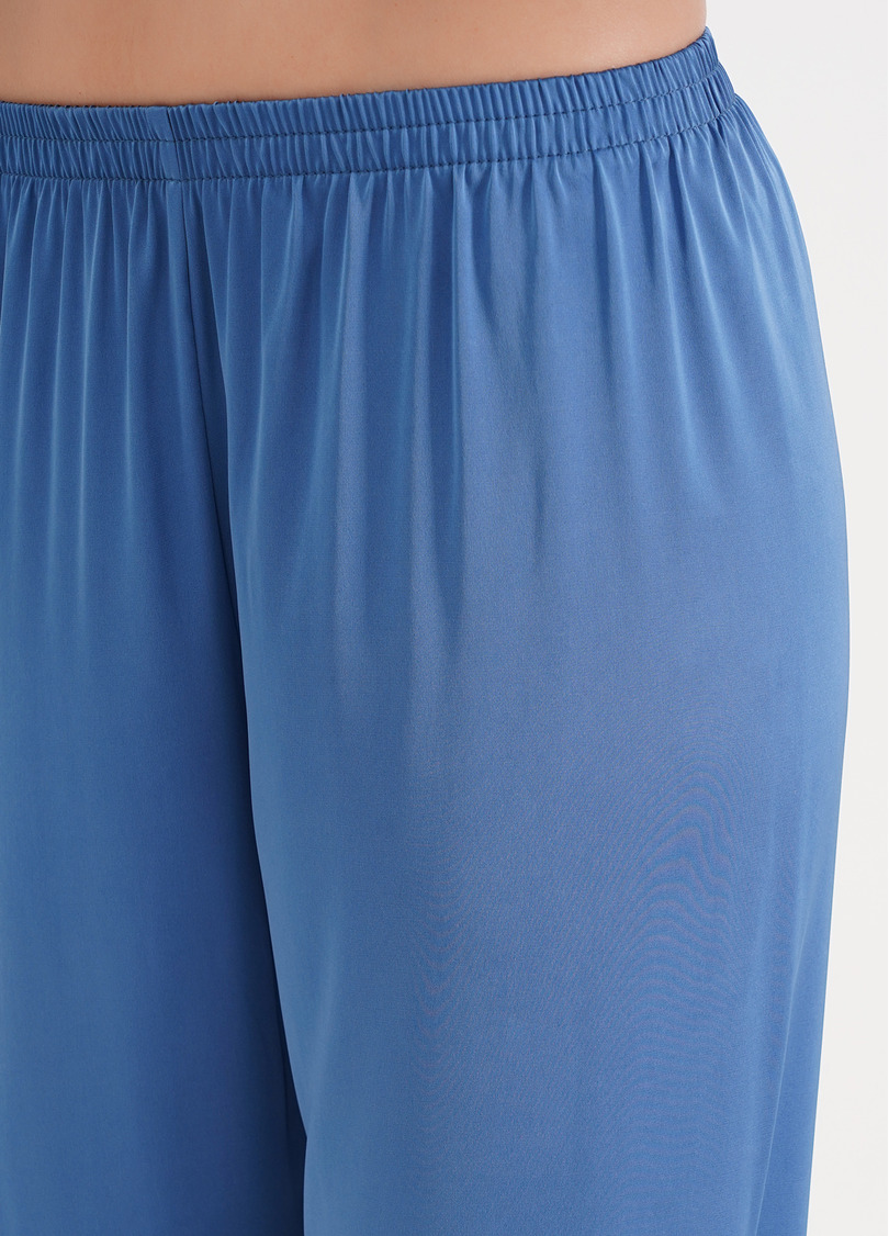 Шелковая пижама рубашка и брюки HELENA 5508/050 light blue (голубой)