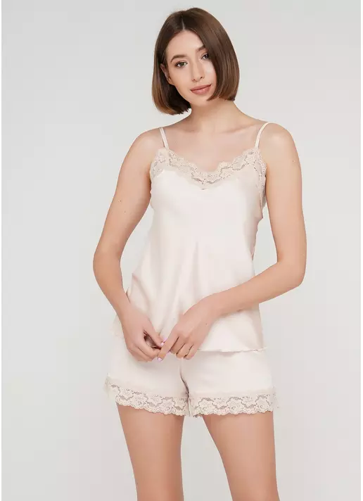 Комплект піжами з шортиками HELENA 6007/051 (молочний)