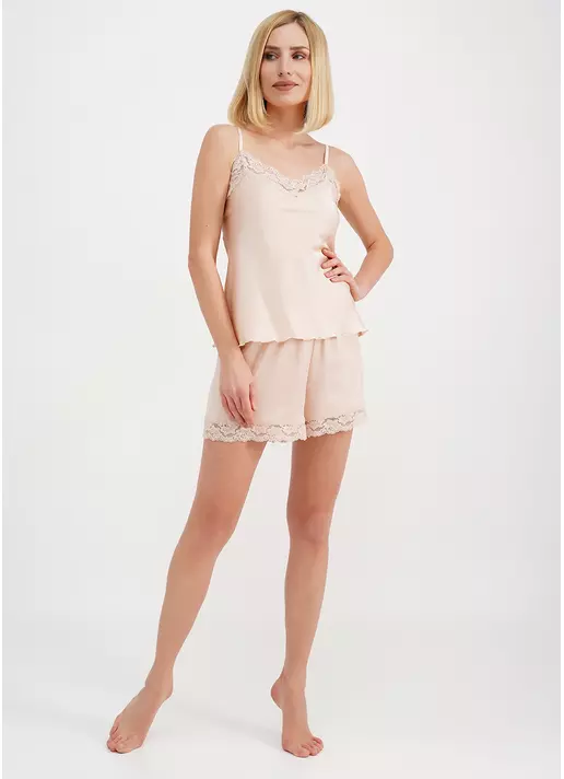 Комплект пижамы с шортиками HELENA 6007/051 naturale (бежевый)