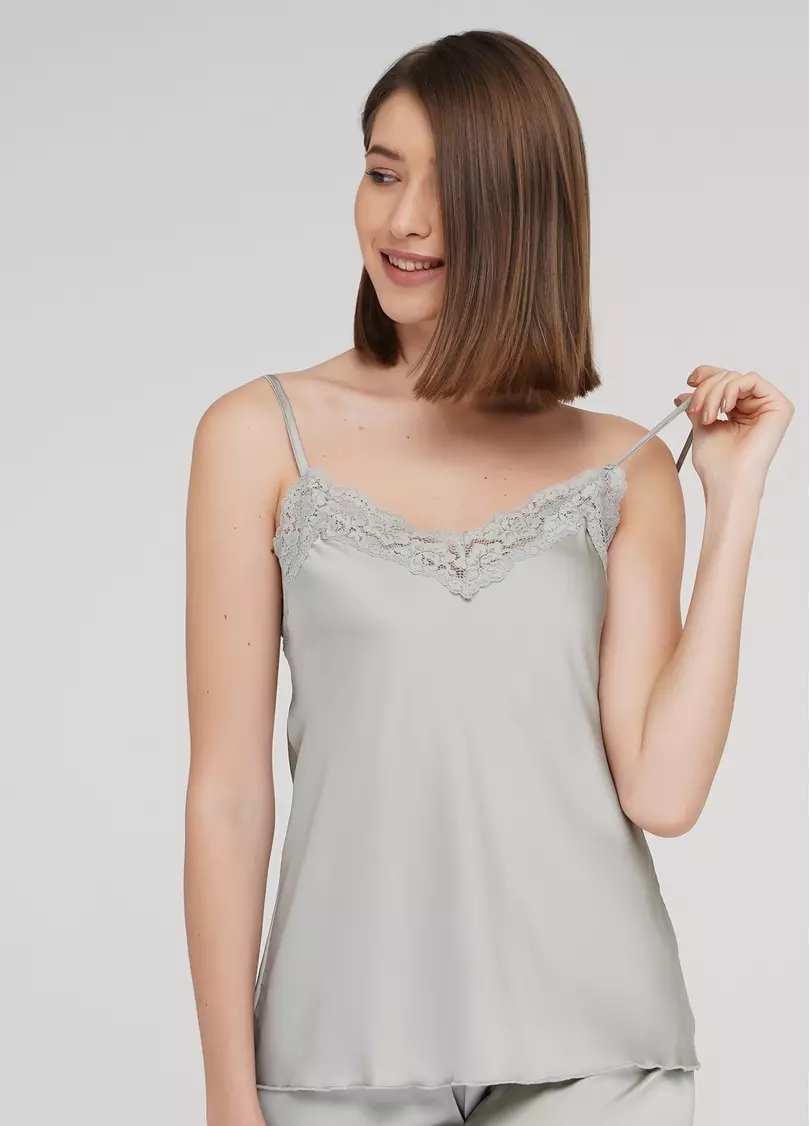 Комплект піжами з шортиками HELENA 6007/051 (оливковий)