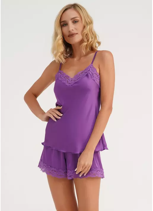 Комплект пижамы с шортиками HELENA 6007/051 purple (фиолетовый)