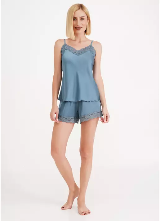 Комплект піжами з шортиками HELENA 6007/051 turquoise (зелений)