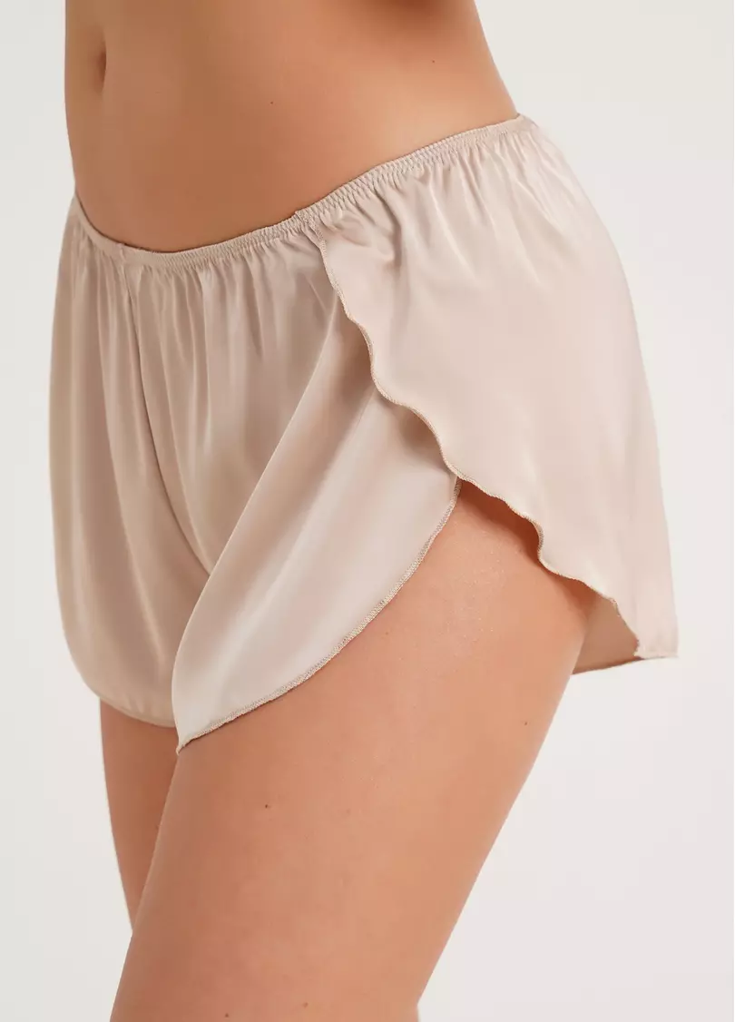 Шелковая пижама с шортиками HELENA 6025/051 beige (бежевый)