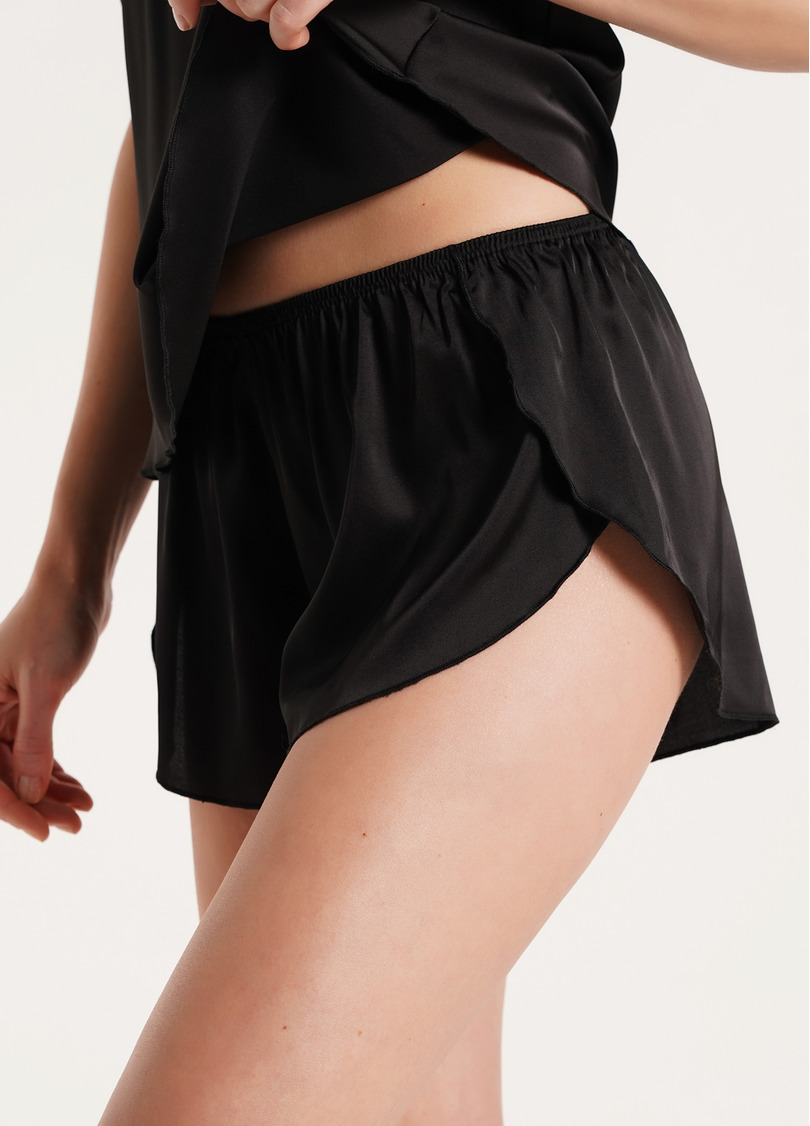 Шовкова піжама з шортиками HELENA 6025/051 black (чорний)