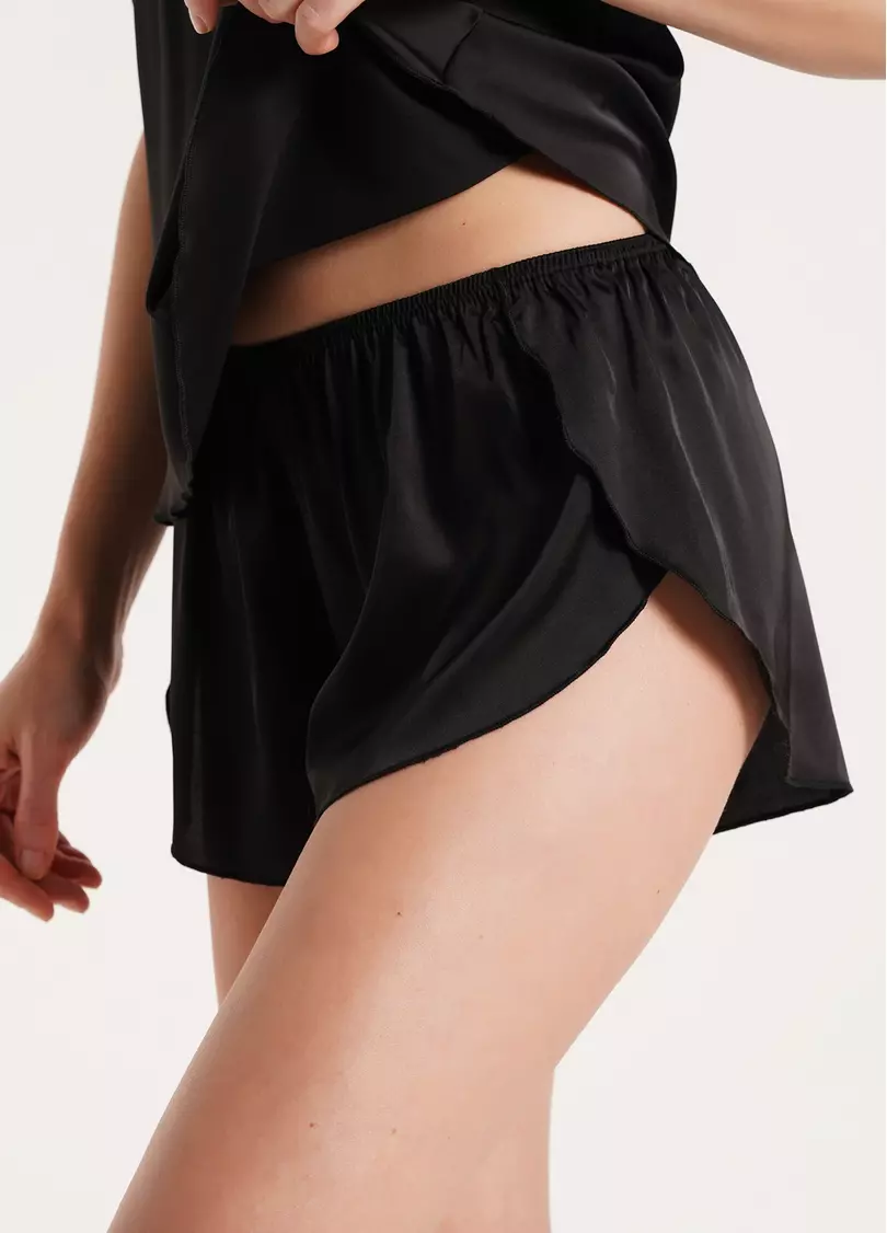 Шовкова піжама з шортиками HELENA 6025/051 black (чорний)