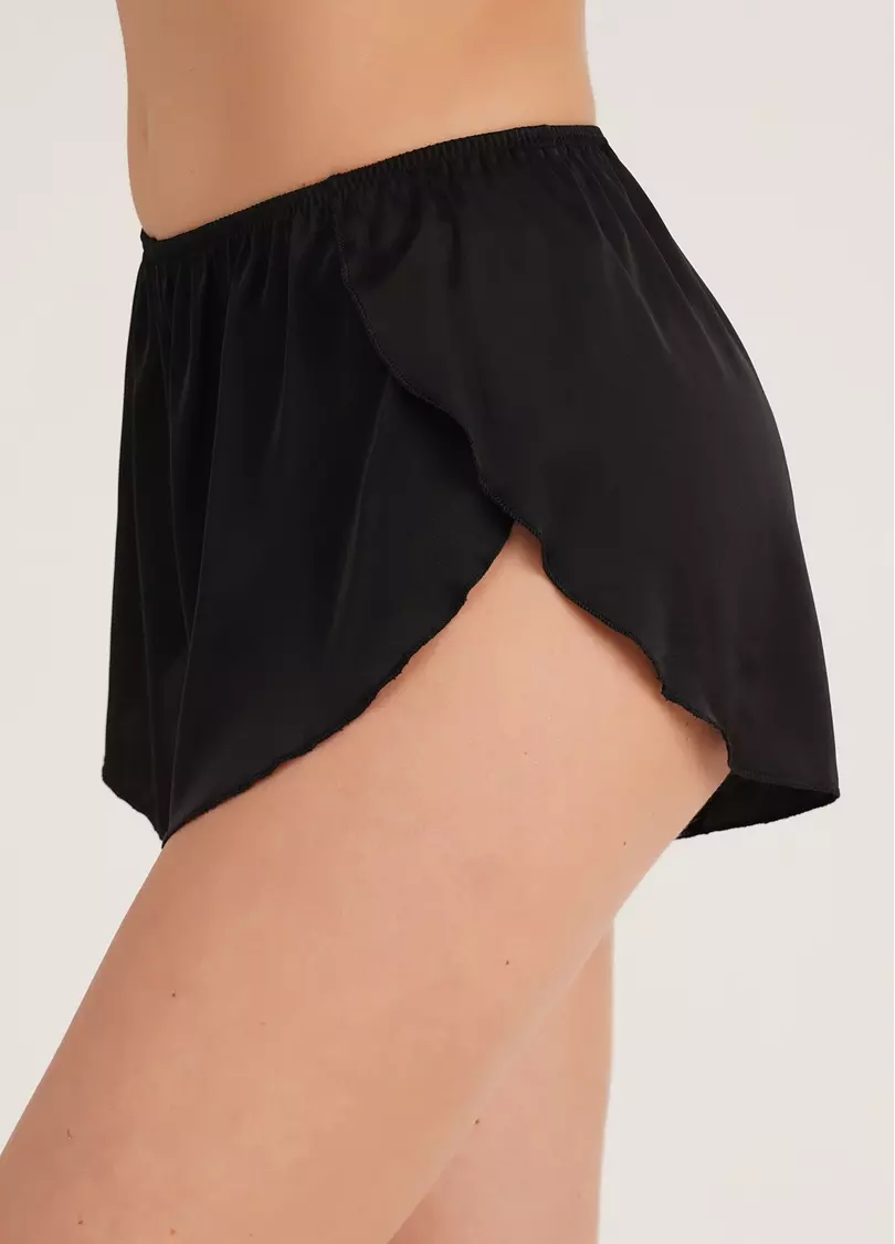 Пижама шелковая с шортами HELENA 6031/050 black (черный)