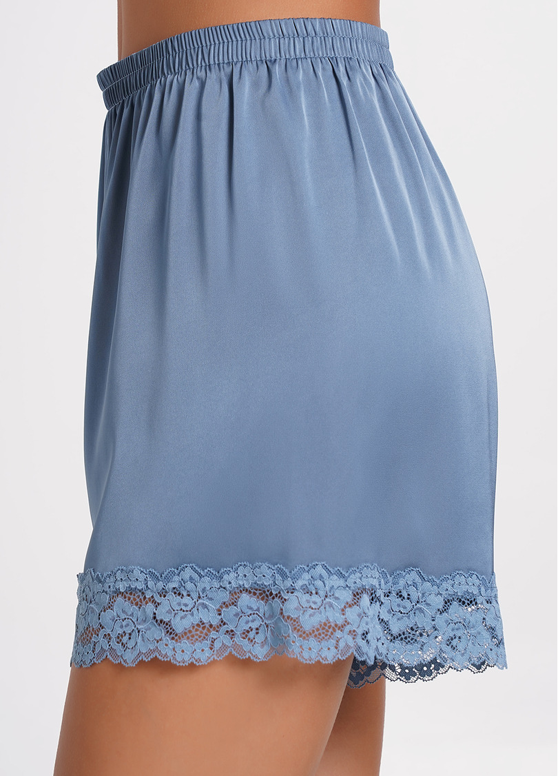 Пижама шелковая с кружевом HELENA 6602/051 smoky blue (голубой)