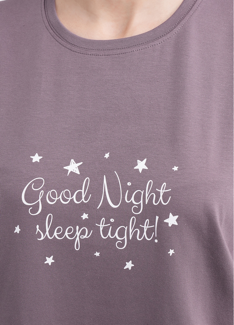 Піжама бавовняна комплект LUNAR REVERIE 6129/010 muted mauve/print (фіолетовий)