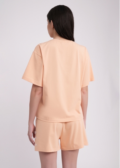 Пижама хлопковая комплект LUNAR REVERIE 6129/010 peach/print (оранжевый)