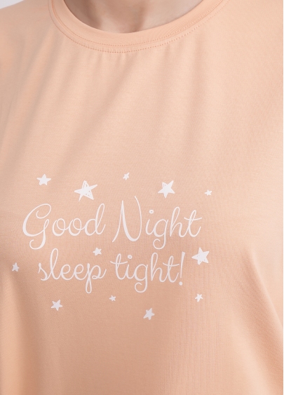 Пижама хлопковая комплект LUNAR REVERIE 6129/010 peach/print (оранжевый)