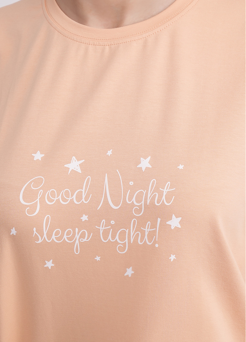 Піжама бавовняна комплект LUNAR REVERIE 6129/010 peach/print (помаранчевий)