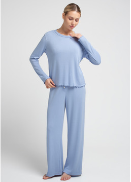 Піжама з ажурного трикотажу MALLOW 5346/310 cornflower blue (блакитний) Піжама з ажурного трикотажу MALLOW 5346/310 cornflower blue (блакитний)