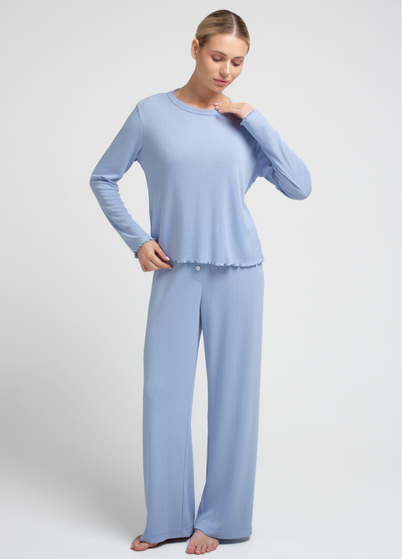 Піжама з ажурного трикотажу MALLOW 5346/310 cornflower blue (блакитний)