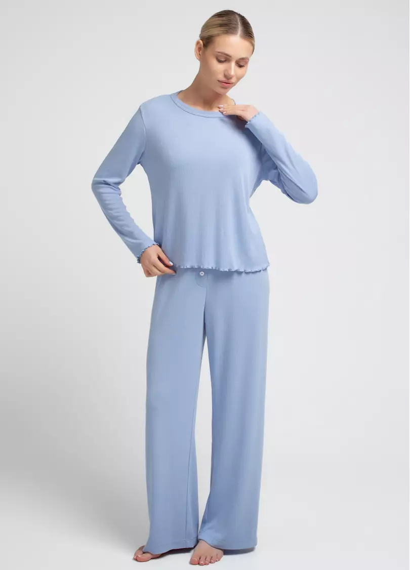 Пижама из ажурного трикотажа MALLOW 5346/310 cornflower blue (голубой)
