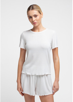 Коротка піжама з ажурного трикотажу MALLOW 6131/310 milk (білий) Коротка піжама з ажурного трикотажу MALLOW 6131/310 milk (білий)