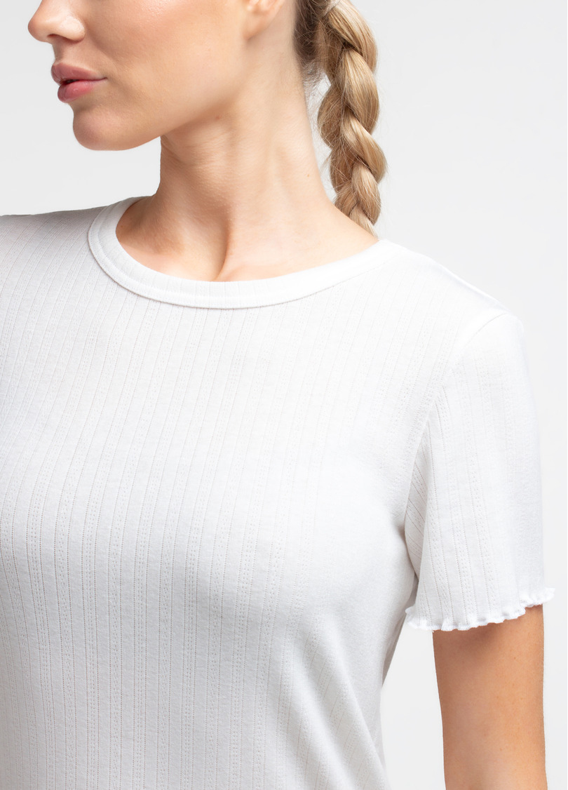 Короткая пижама из ажурного трикотажа MALLOW 6131/310 milk (белый)