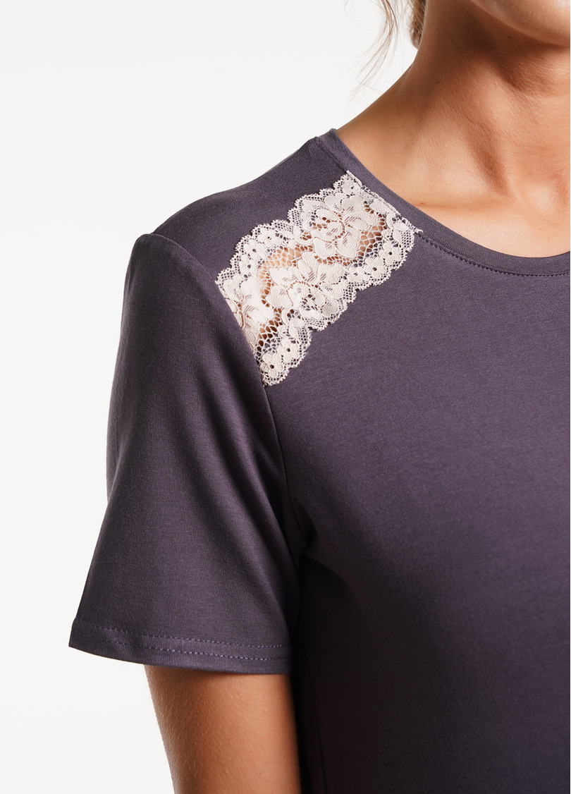 Комплект піжами з віскози з мереживом SAND STORM 5119/031 grey (сірий)