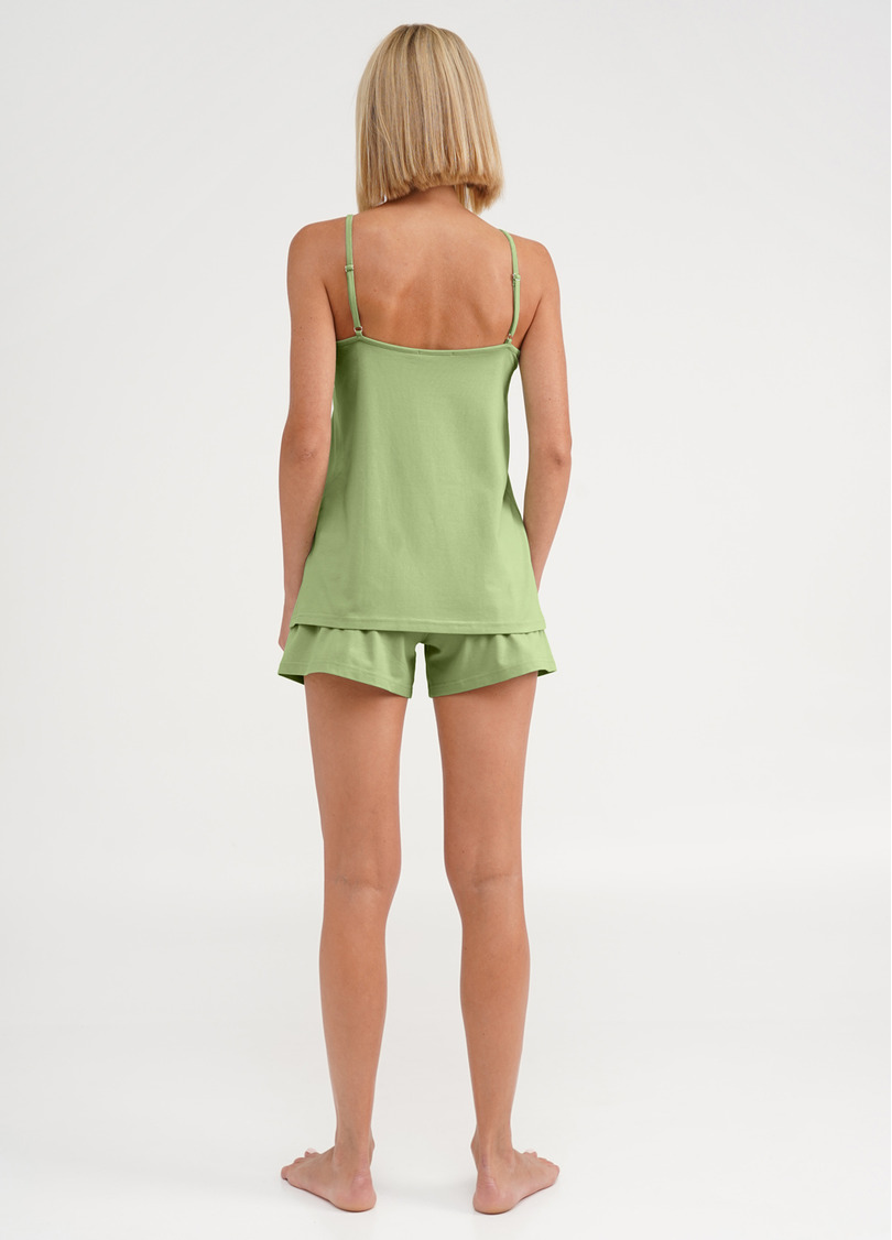 Бавовняна піжама майка та шорти SEVILLA 6035/010 light green (зелений)