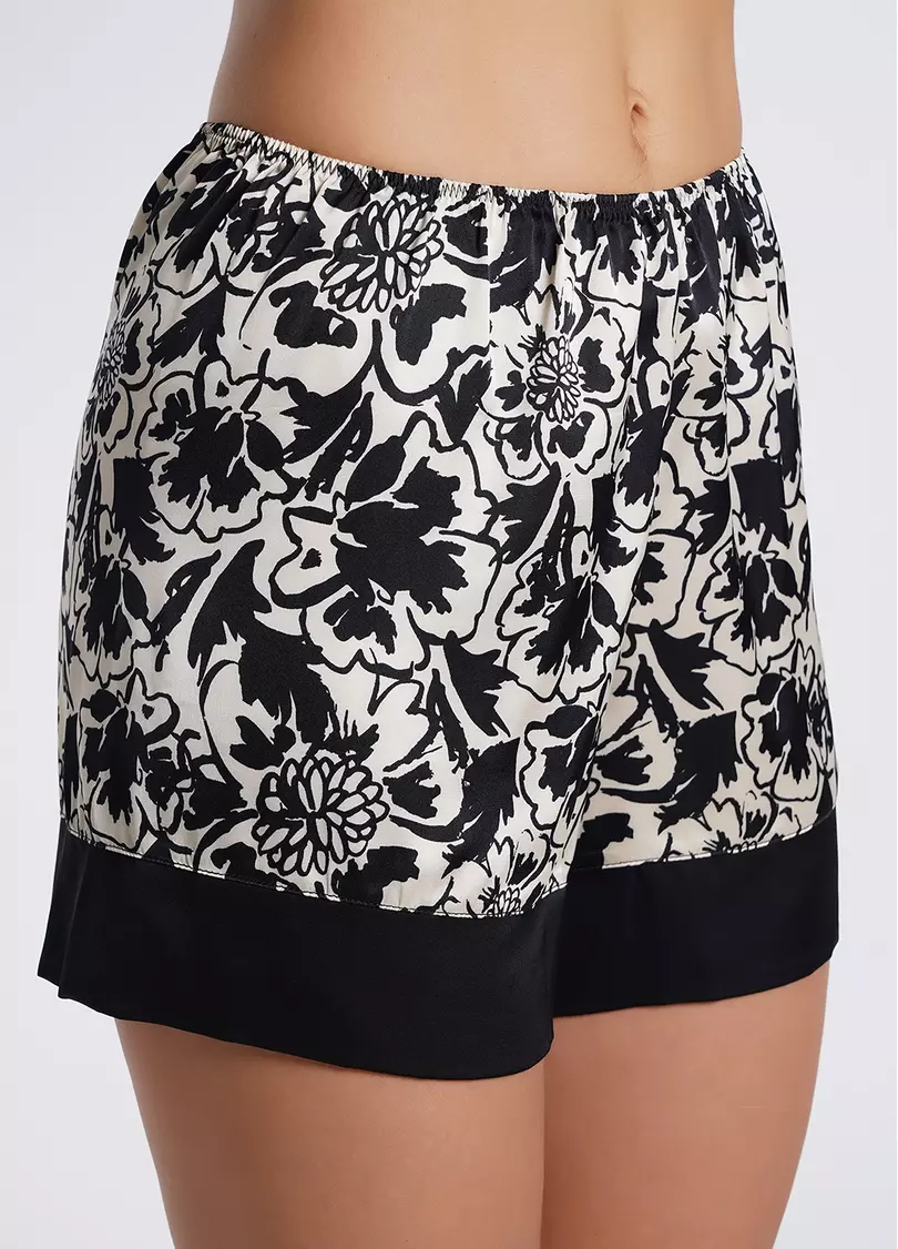 Пижама шелковая в цветы SILK BLOOM 6038/051 beige peony (бежевый)