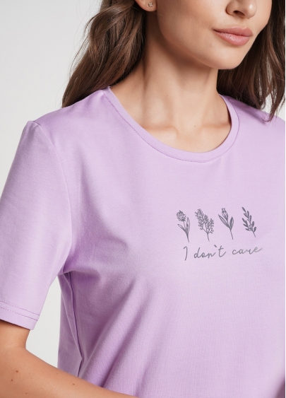 Комплект пижамы футболка и шорты SPRING FLOWERS 6122/010 lilac (фиолетовый)