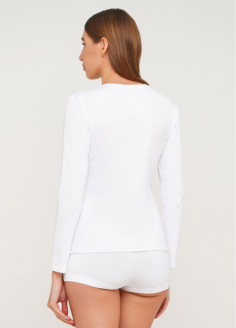 Бавовняний домашній лонгслів STARS 48/409/010 white/red (білий)