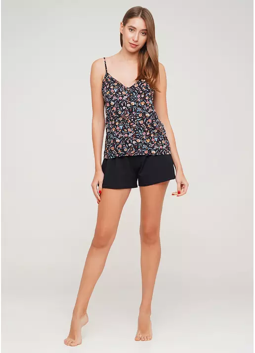 Хлопковая пижама женская с шортами SUMMER FLOWERS 6011/040