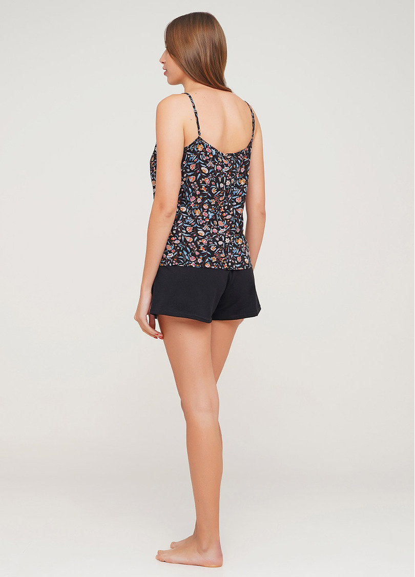 Бавовняна піжама жіноча з шортами SUMMER FLOWERS 6011/040