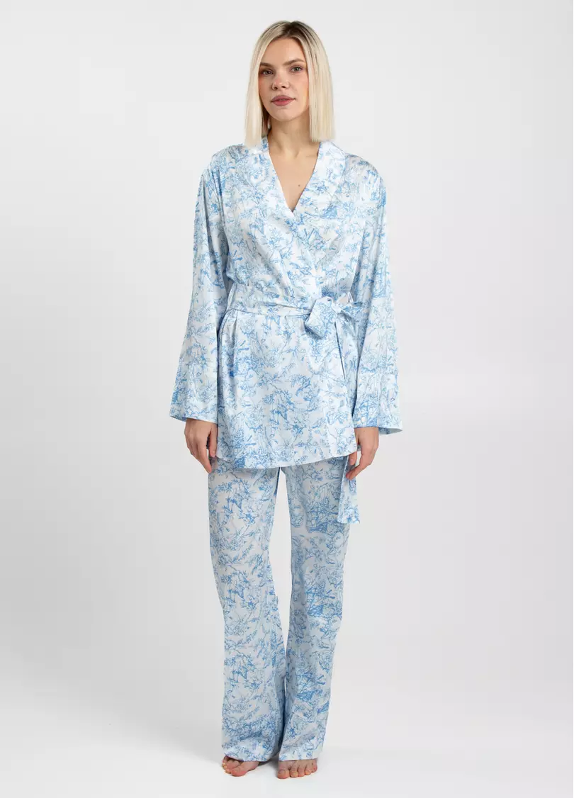 Шелковая пижама TOILE SILK 5512/050 (голубой)
