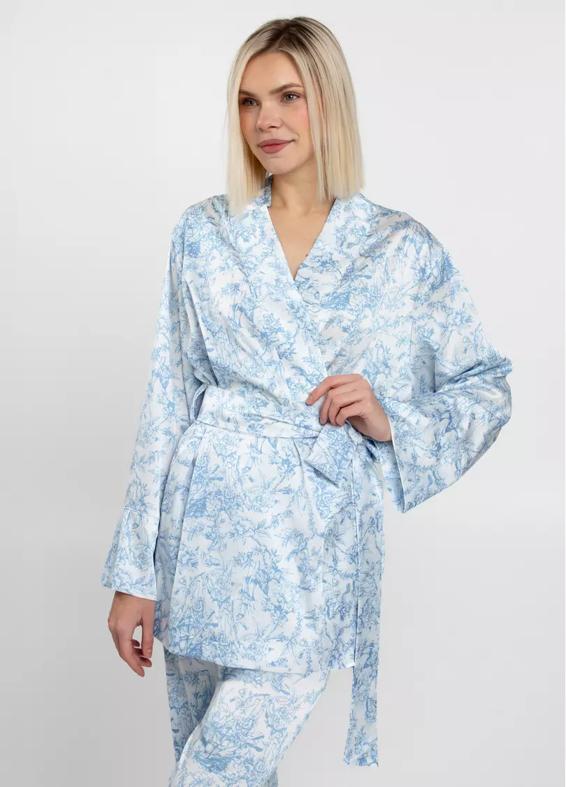 Шелковая пижама TOILE SILK 5512/050 (голубой)