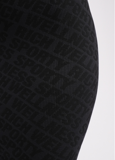 Облягаюча сукня в рубчик з написами DRESS RIB WELLNESS black (чорний)