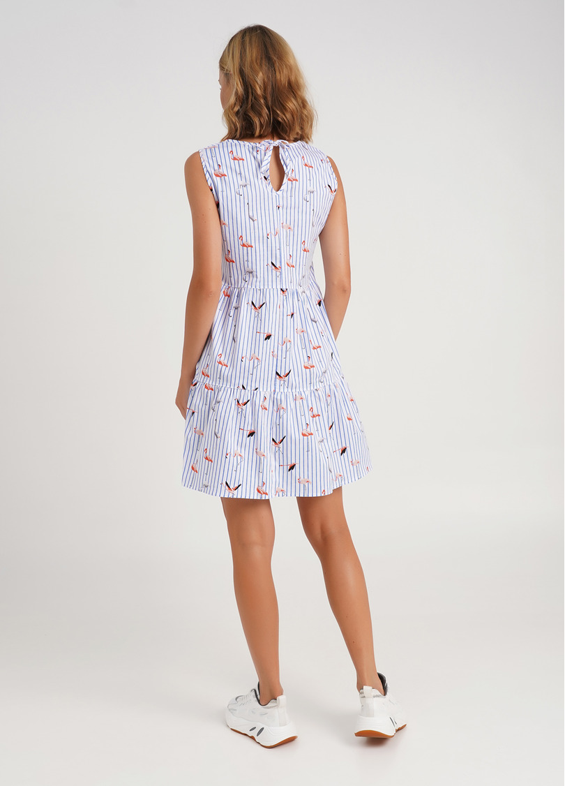 Сукня з візерунком бавовняна FLAMINGO 8703/010 blue stripe (блакитний)