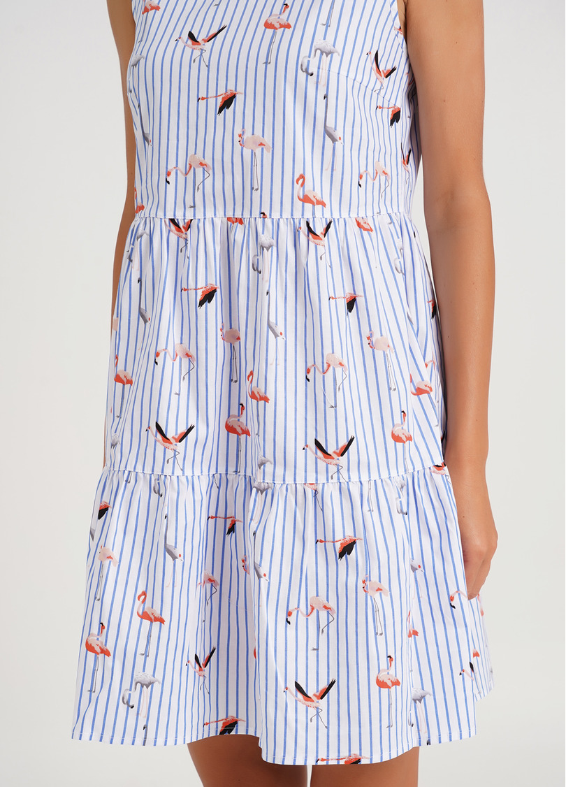Сукня з візерунком бавовняна FLAMINGO 8703/010 blue stripe (блакитний)