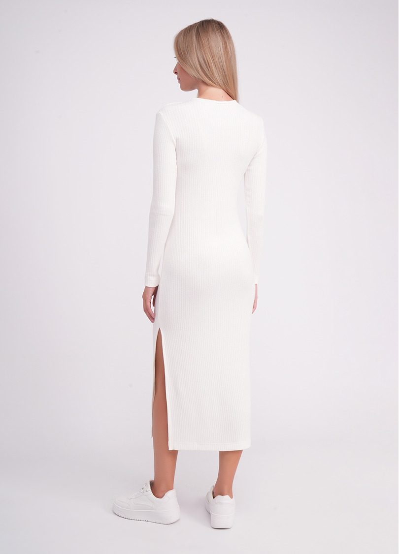Трикотажное платье миди MOSSLINES 8809/150 white dove (белый)