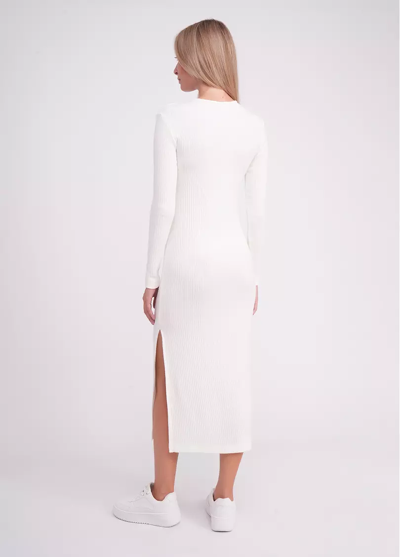 Трикотажна сукня міді MOSSLINES 8809/150 white dove (білий)