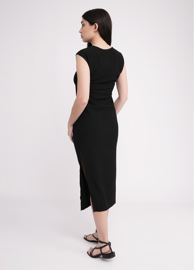 Платье с драпировкой RUMPLE RICH 8708/260 black (черный)