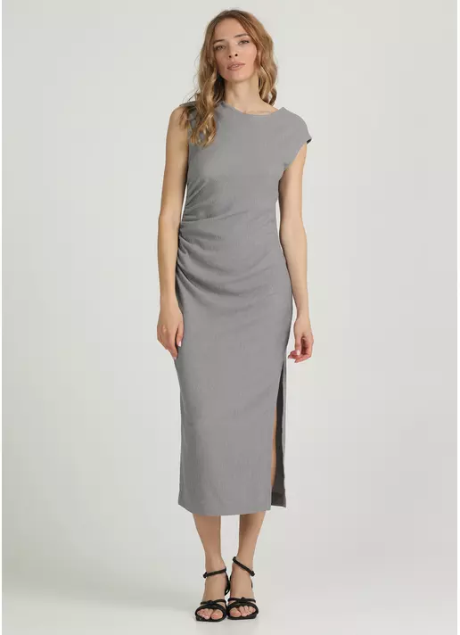 Сукня міді з драпіруванням RUMPLE RICH 8708/260 light grey (сірий)