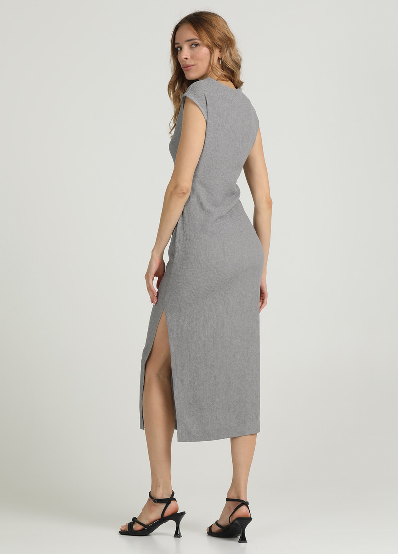 Платье миди с драпировкой RUMPLE RICH 8708/260 light grey (серый)