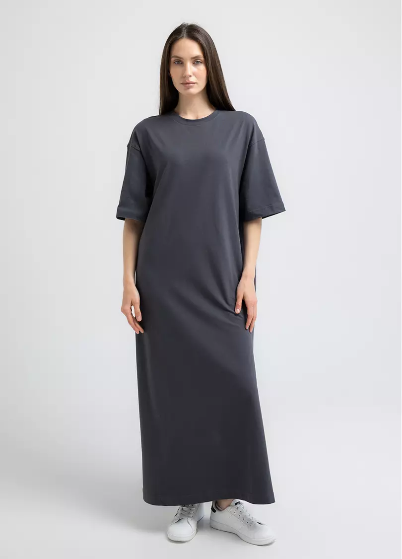 Платье-макси с разрезами STREET STYLE 8716/010 graphite (серый)