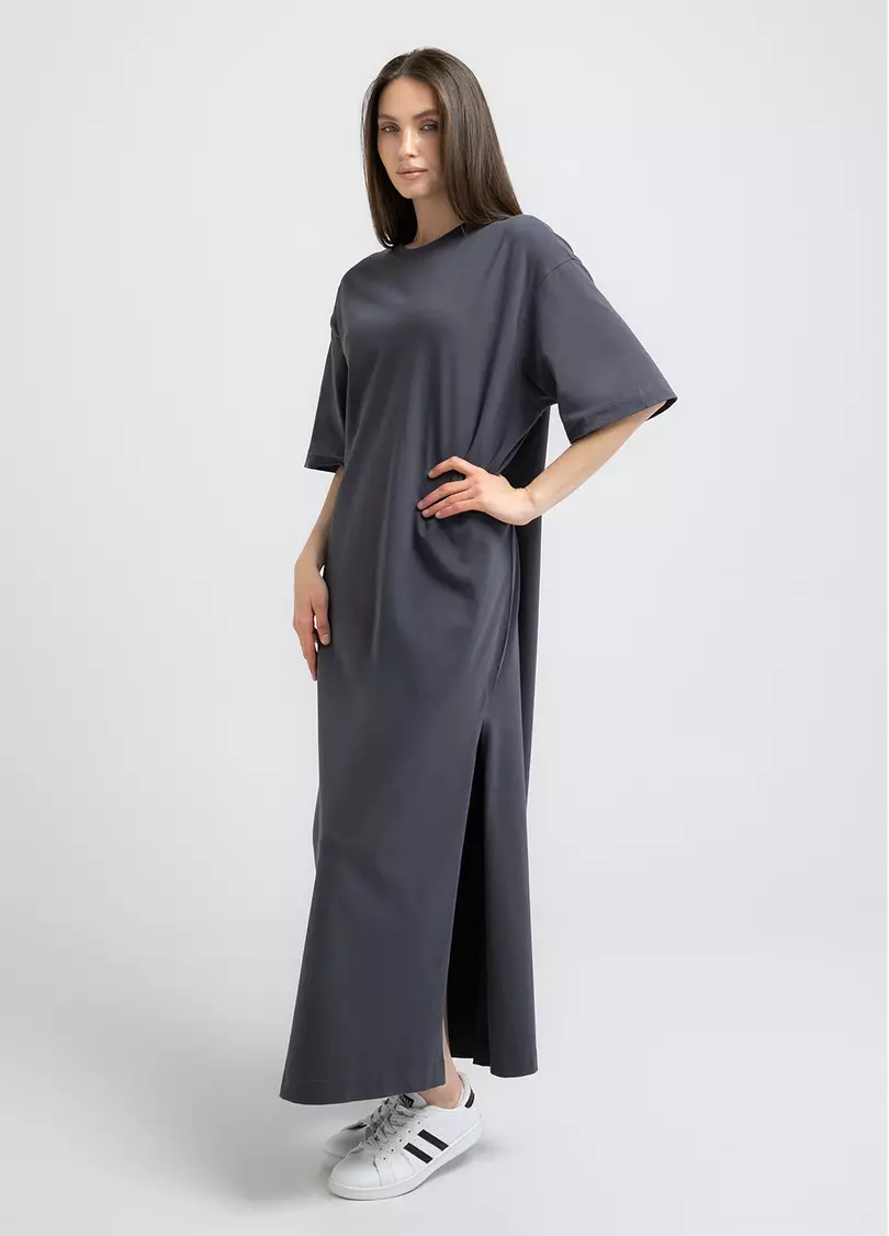 Платье-макси с разрезами STREET STYLE 8716/010 graphite (серый)