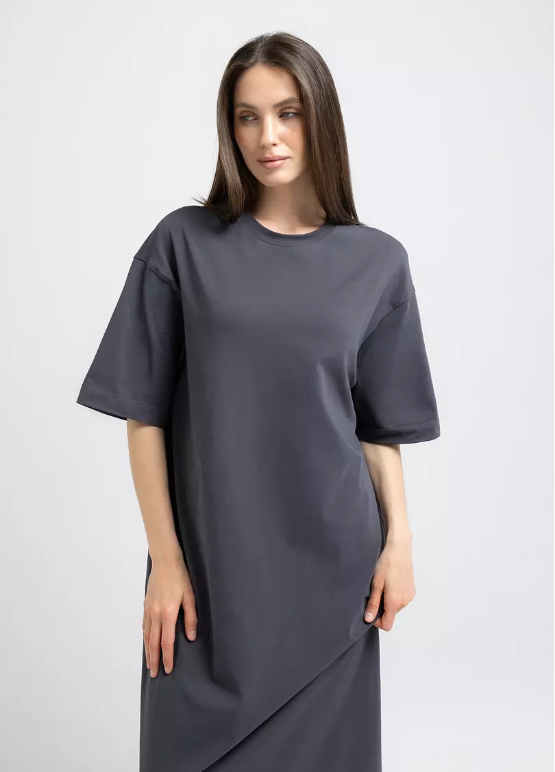 Платье-макси с разрезами STREET STYLE 8716/010 graphite (серый)