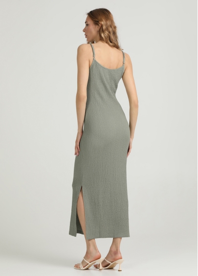 Платье миди из жатой ткани WHISPERED FOLDS 8901/260 mint green (зеленый)